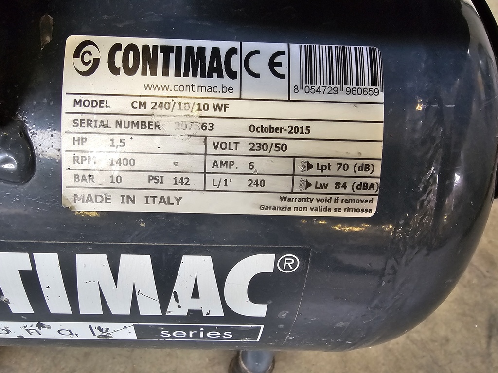 Tweedehands Compressor Contimac CM240/10/10/WF