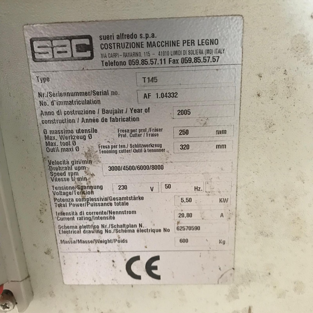 Tweedehands toupie freesmachine Sac T145