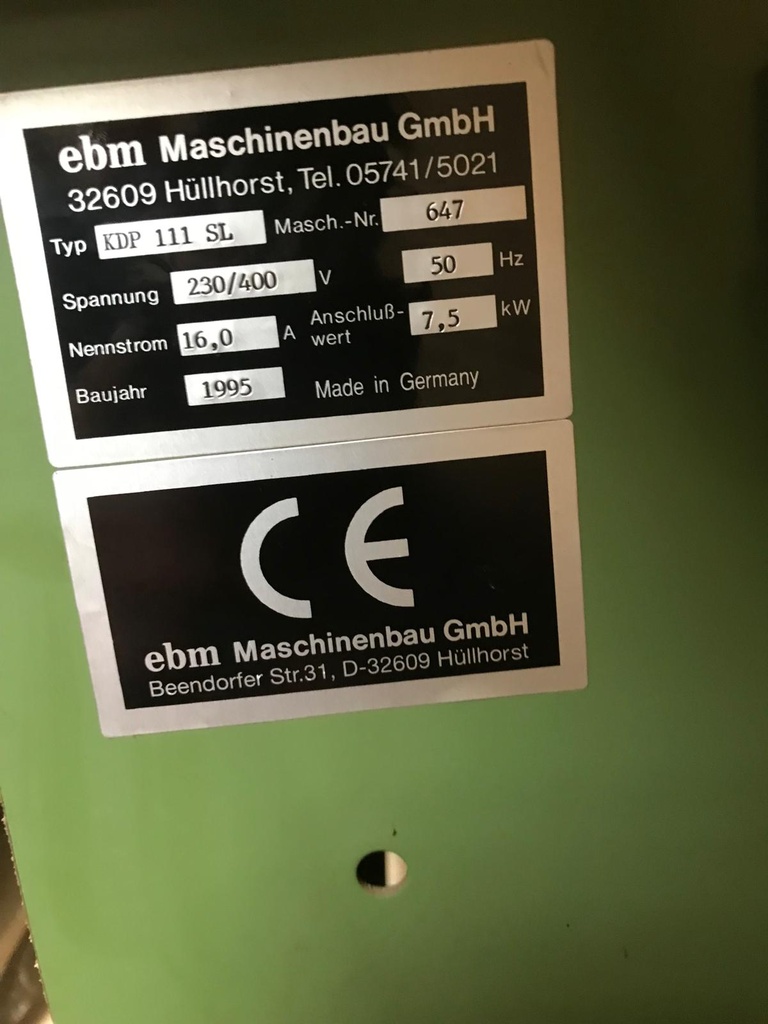 Tweedehands kantenlijmer EBM KDP 111 SL
