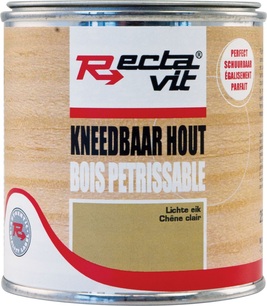 Rectavit kneedbaar hout lichte eik 250 ML