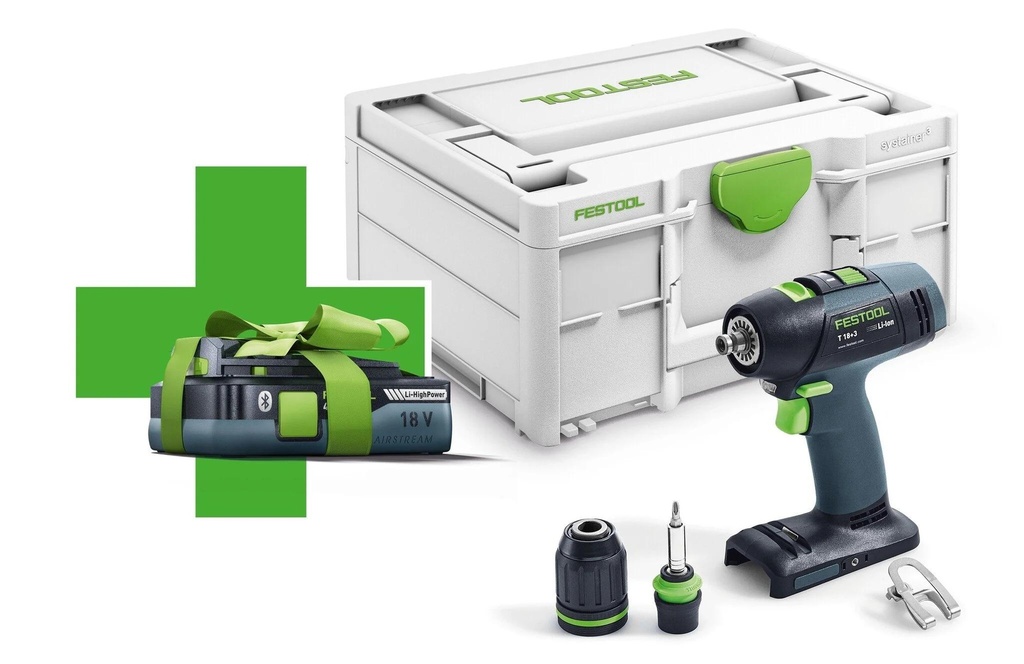 Festool Compacte accu-schroefboormachine T 18+3-Basic-4,0 
