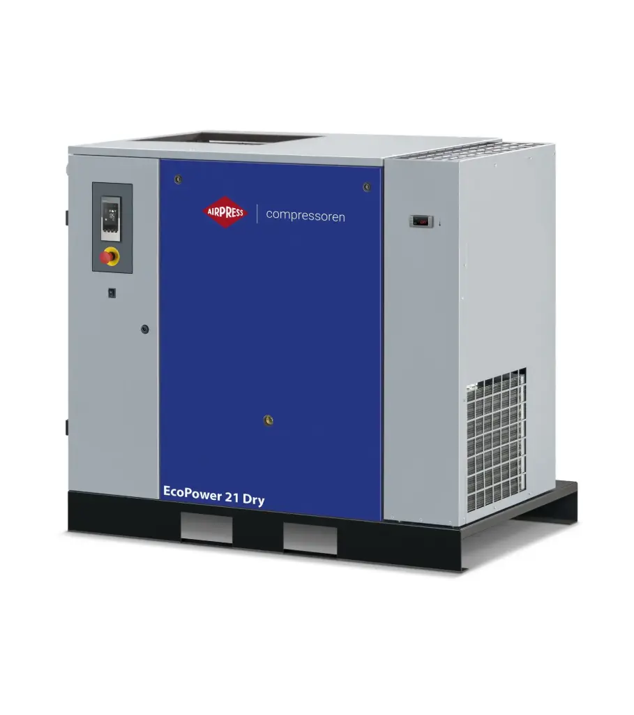 Airpress EcoPower 20B Dry – 10 bar schroefcompressor met 20 pk / 15 kW en geïntegreerde koeldroger