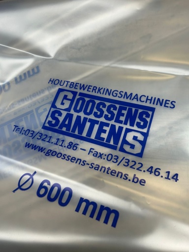 [GSZ600] PVC/LDPE Opvangzak Ø 600 mm GS geschikt voor overdruk stofafzuiging