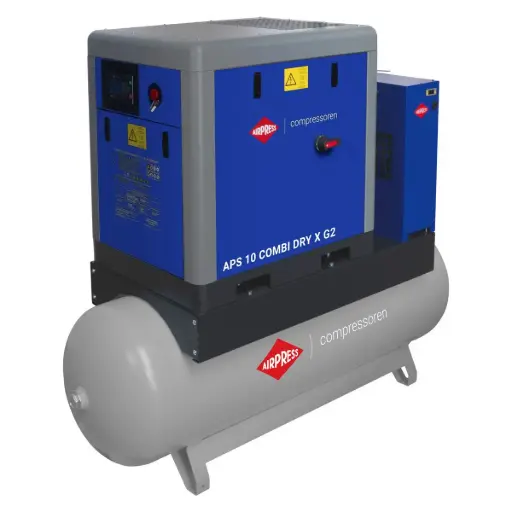 [369010-G2] Airpress APS 10 Combi Dry X G2 – 10 bar schroefcompressor met 500 l drukvat en geïntegreerde koeldroger