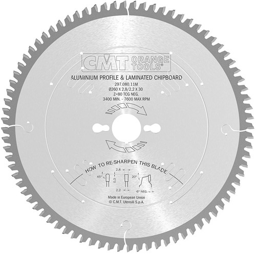 [29708011M] CMT - Cirkelzaag voor non-ferro metalen en harde materialen